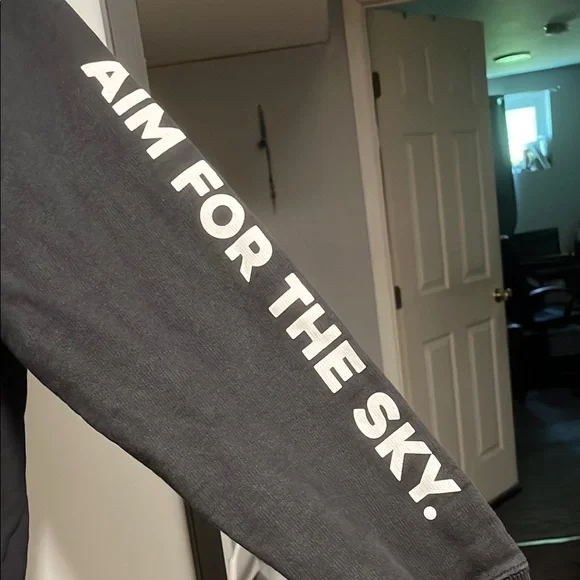 Zara Soar High Sky Black Crewneck Sweater with Graphic Design Men's Size Medium - Picture 5 of 8